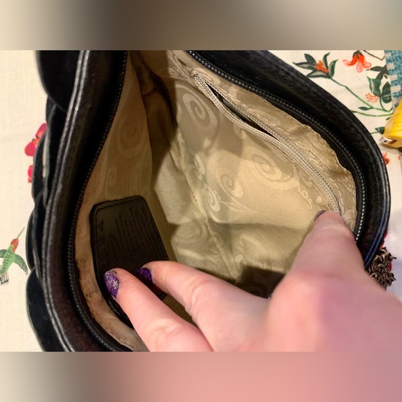 Brighton Black Patent Leather Purse Handbag - Picture 7 of 10